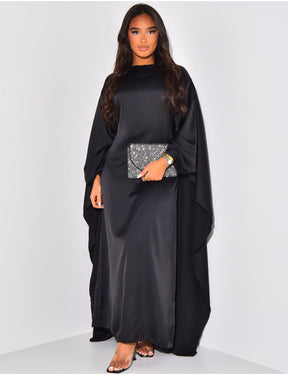 Satin Butterfly Abaya